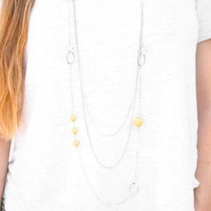 PAPARAZZI "ABSOLUTELY IT!" YELLOW NECKLACE